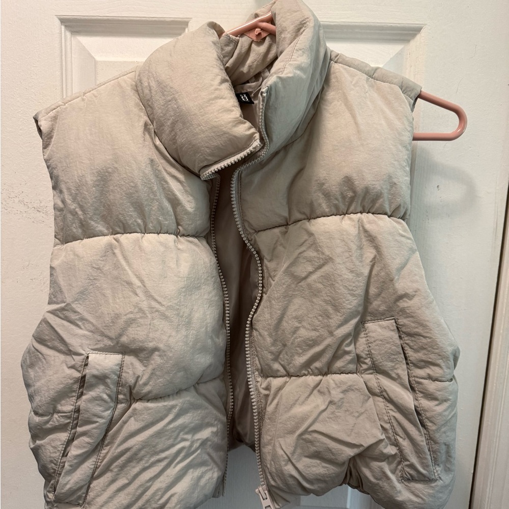 Divided Light Gray Puffer Vest